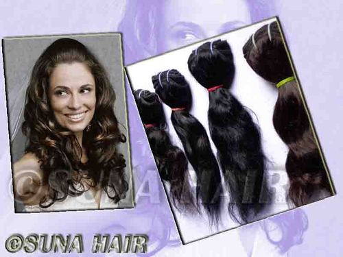 Fashion mangolian hair natural remy virgin machine