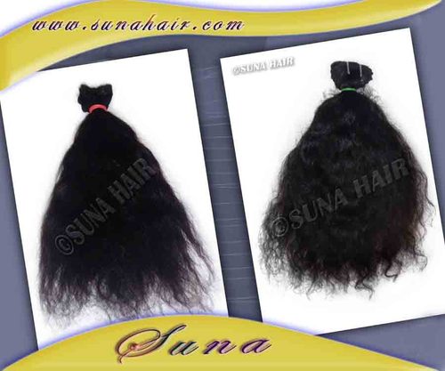 Machine weft hair bulk 100% human hair weaving unprocessed hair