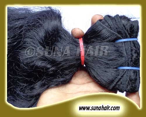 100% human hair machine weft peruvian natural virgin remy hair extension