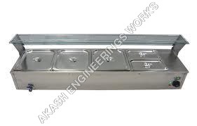 Table Top Hot Bain Marie - Stainless Steel, 42"x24"x36", Silver | Mobile Unit, Insulated Tank, Temperature Control