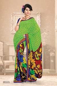 Designer Printed Work Saree