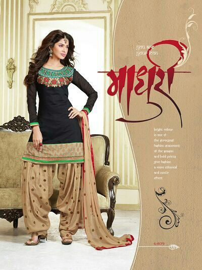 Embroidery Salwar Kameez - Cotton Silk, 44 Inches, Black | Hand Embroidery, Zari Work, Patiala Style