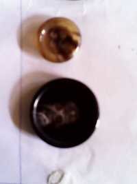 Black And Brown Horn Button