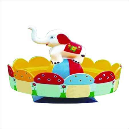 Elephant Merry Go Round - Plastic, 1.5m Dia, Multicolor | Capacity 4 Children, Variable Speed, Easy Assembly