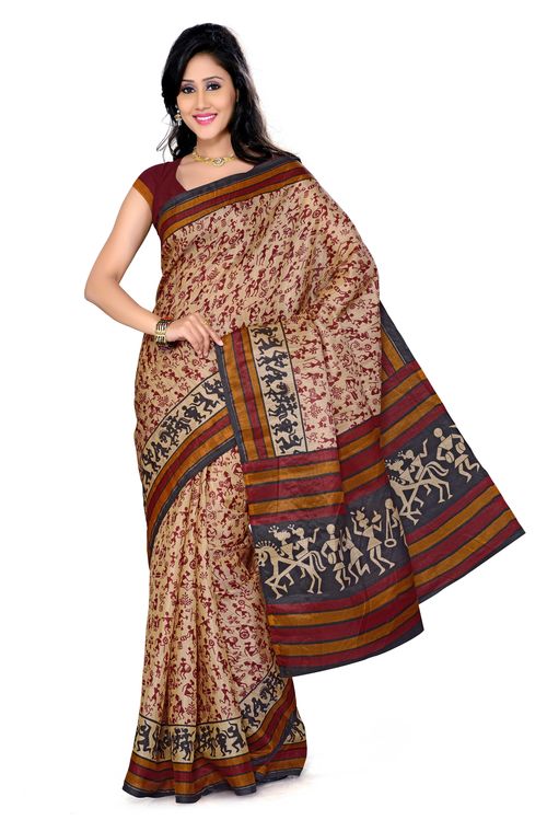 ISHIN Bhagalpuri Silk Multicolor saree ISHI 44
