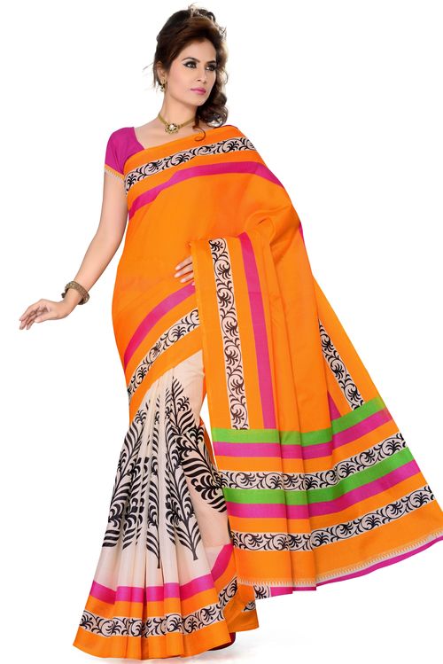 Bhagalpuri Silk Multicolor Saree