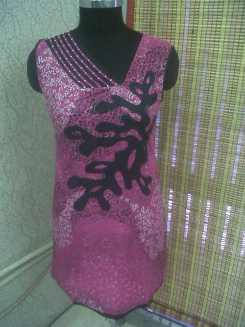 Indowestern Wear - Cotton Blend, Pink | Embroidery, Stylish Design, Comfortable Fit, Unique Floral Pattern, Sleeveless V-Neck