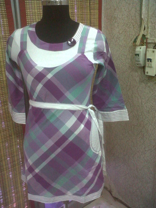 Tunics - Cotton Blend, S to XL, Plaid, Round Neck | Stylish Design, Soft Fabric, Comfortable Fit, Versatile Style