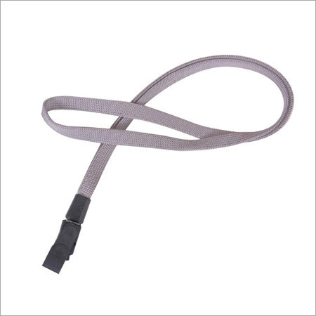 ID Card Lanyard - Polyester, 45cm-100cm Length, Gray Color, 10mm-25mm Width | Durable, Tear Resistant, Fine Finish, Stylish Design