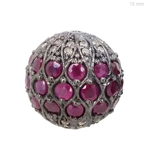 Ruby Diamond Sterling Silver Finding