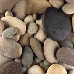 Grey Stone Rounded Smooth Surface Bulk Varied Sizes, Durable Natural Look Relaxing Feel