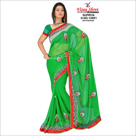Designer Green Saree