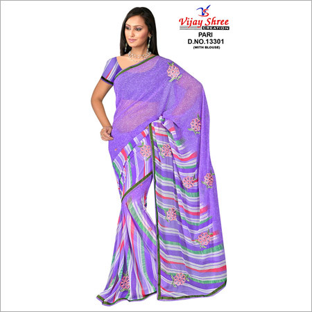 Purple Net Sarees