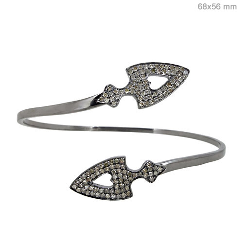 Sterling Silver Diamond Bangle