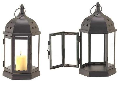 Simple Sober Antique Iron Lanterns Candle Holders