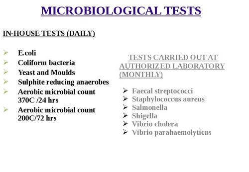 Microbiological Tests