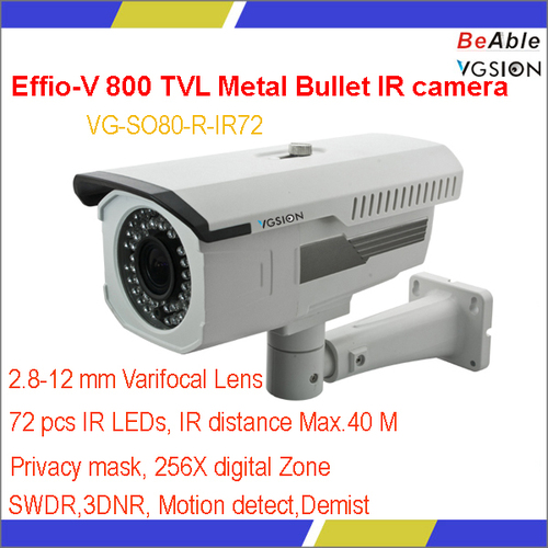 800 TVL Metal Bullet IR camera