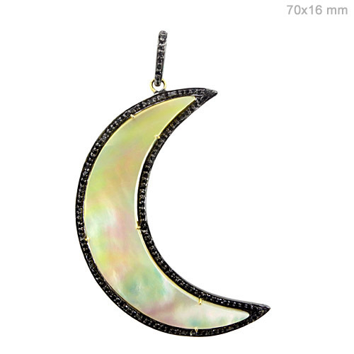 MOP Diamond Gold Pendant