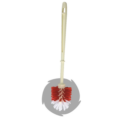 Activa Toilet Brush - Plastic Nylon, 12 Inch Handle, Beige | Durable Handle, Strong Bristles, Easy Cleaning