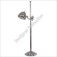 Vintage Antique Floor Lamp - Color: Bronze With Wooden Accents
