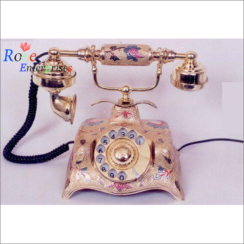 Stylish Antique Brass Telephone