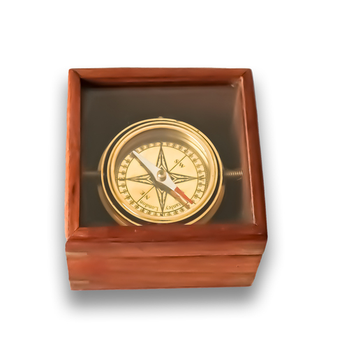 Brass Shiny Box Compass