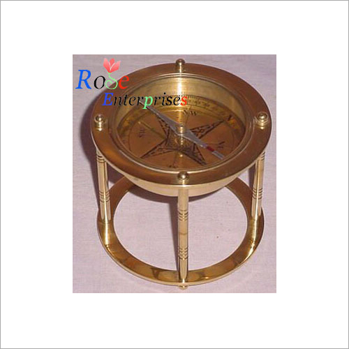 Brass Compass with Stand