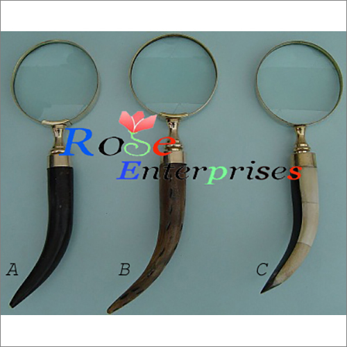 Modern Brass Magnifying Glass