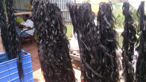 Machine weft hair