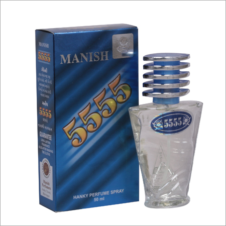 5555 Hanky Perfume Spray - 50ml Glass Bottle, Transparent Liquid | Unisex Floral and Fresh Fragrance Suitable for Body and Clothing