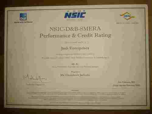 NSIC D&B SMERA CERTIFICATE