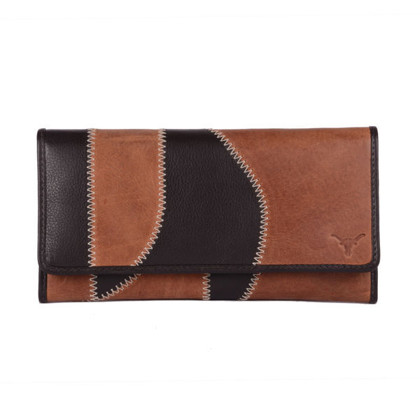 Brown Tan Leather Wallet - Leather, 18x9 cm, Brown Tan, 21 Card Slots, Multiple Pockets, Office Style