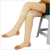 Varicose Vein Stockings - Nylon Thigh-high, Beige Color, 20-30 Mmhg Compression Level | Durable Finish, Excellent Elasticity, Open Toe Design