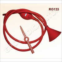Gastric Feeding Tube - Rubber, 100 Cm Length, 1.5 Cm Diameter, Red Color | Closed Distal End, Radio-opaque Line, Smooth Edge Design
