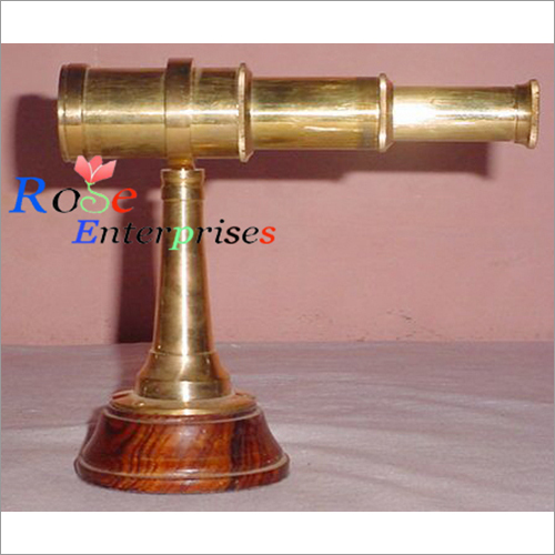 Handmade Nautical Brass Telescope With Stand