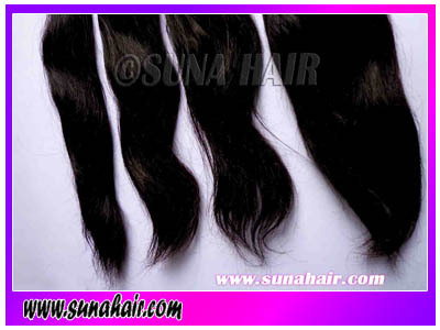 High quality machine weft natural remy virgin human hair extension in india