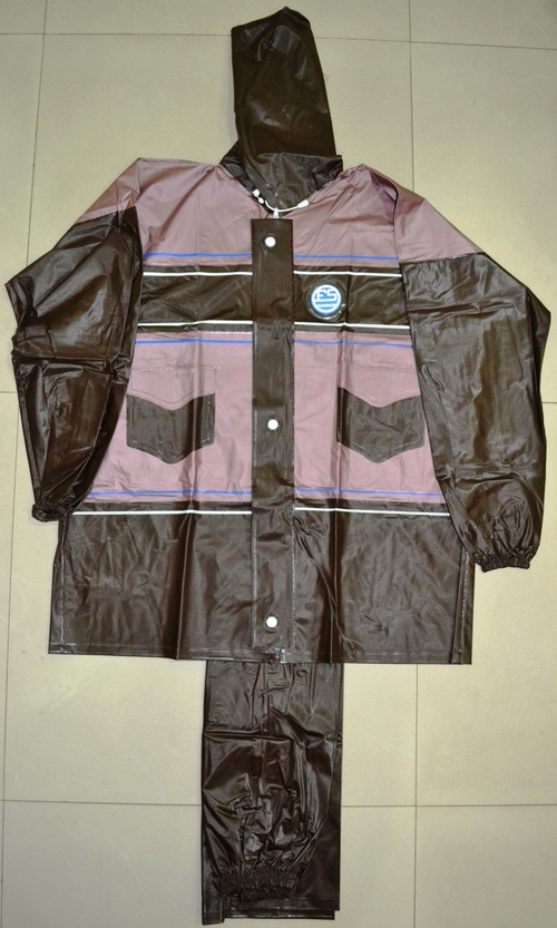 PVC Hooded Raincoats - Waterproof Size L/XL/XXL | Unisex Style Front Pockets Available in Black Navy Blue Olive Green Grey Coffee