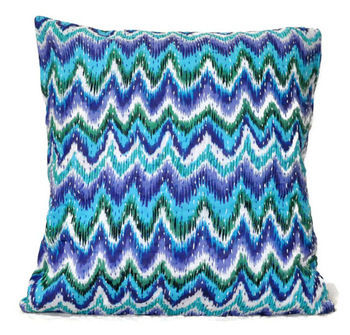 Blue Kantha Gypsy Cushion Cover