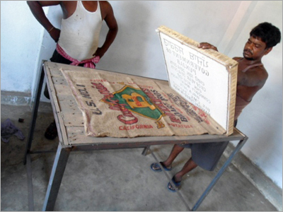 Jute Sack Printing Work