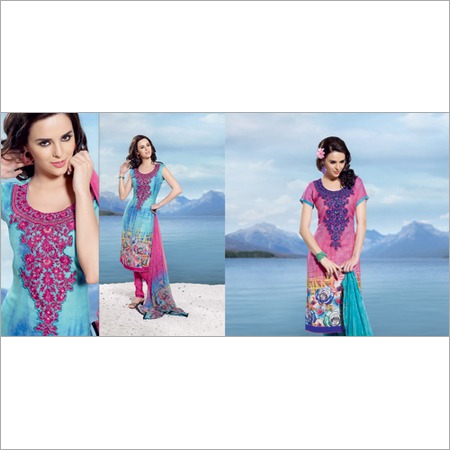 Unstitched Printed Salwar Kameez