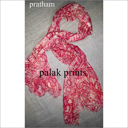 Fashion Stoles Silk Wool Hand Printed Scarves