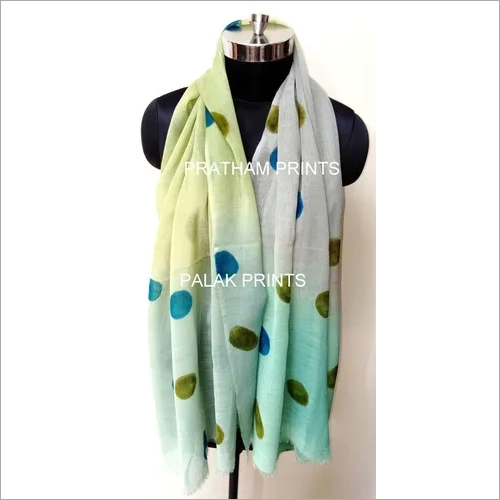 Hand Printed Wool Scarf Hand Printed Wool Scarf