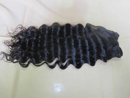 Indian hair curly machine weft