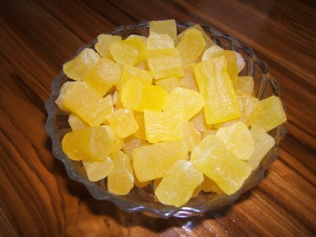 Dehydrated Pineapple Core Chunk
