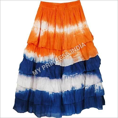 Colored Designer Frills Skirt