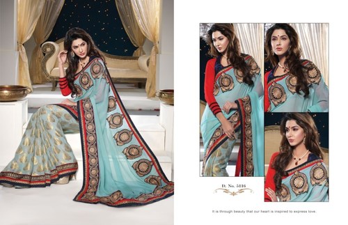 Viscose Heavy Work Saree