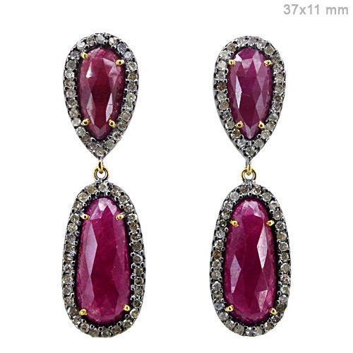Diamond Gemstone Earrings
