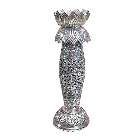Antique Silver Candle Stand