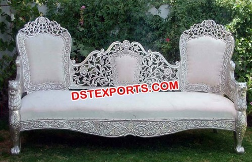 Silver Carved Wedding Sofa