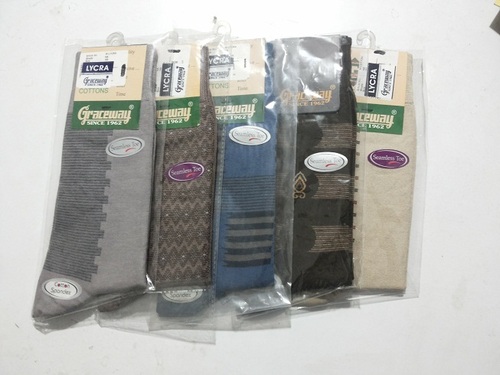 Socks - Polyester Blend, Middle Elasticity, Cream, Grey, Blue, Black | Washable, All Season Comfort For Men